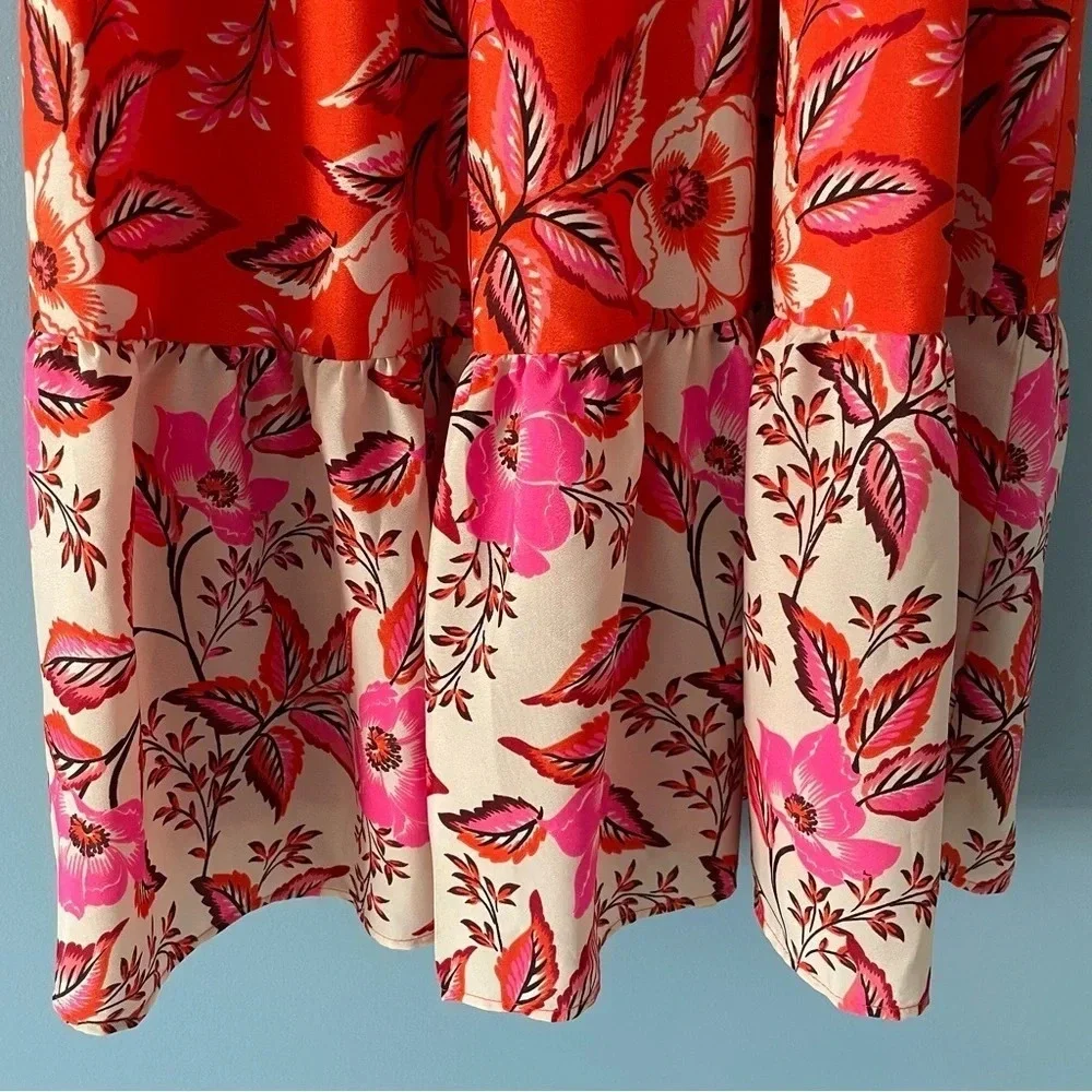 Eliza J high halter neck floral fit and flare Dress 18271 - Picture 5 of 11